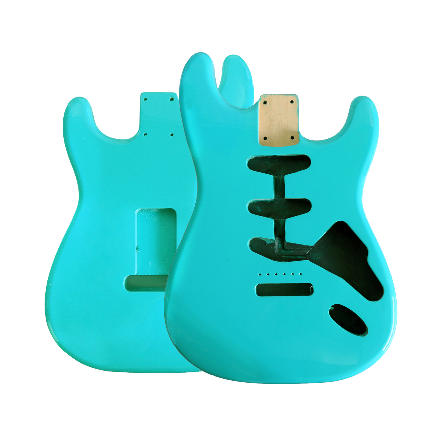 Roasted Poplar Electric Guitar Body Stratocaster SSS Sea Foam Green color