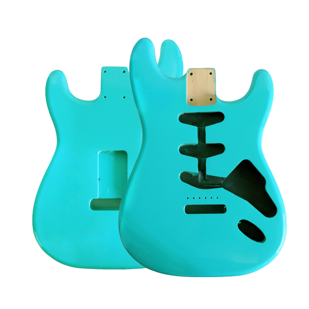 Roasted Poplar Electric Guitar Body Stratocaster SSS Sea Foam Green color