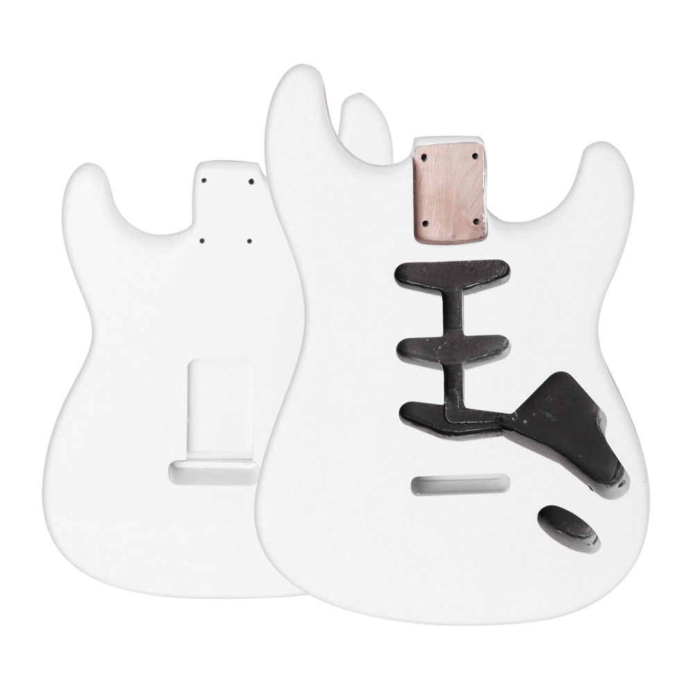 American Alder Electric Guitar Body Stratocaster SSS White Color