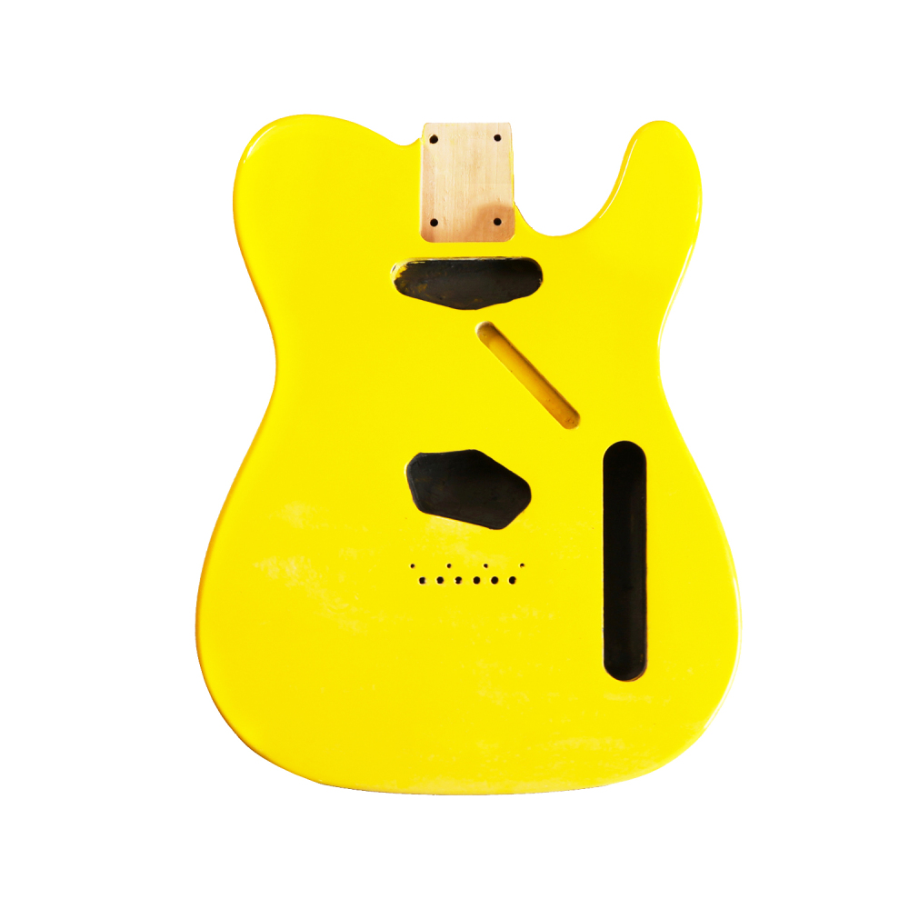 Roasted Poplar Guitar Body Telecaster SS Graffiti Yellow color