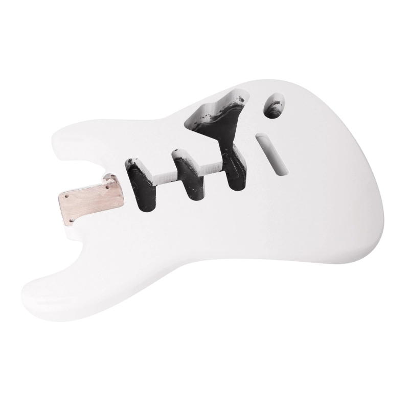 American Alder Electric Guitar Body Stratocaster SSS White Color