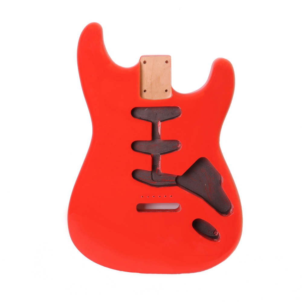 Roasted Poplar Electric Guitar Body Stratocaster SSS Festa Red Color