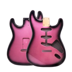 Roasted Poplar Electric Guitar Body Stratocaster SSS Violet Burst Color