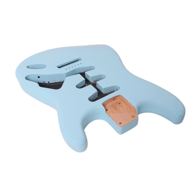 Roasted Poplar Electric Guitar Body Stratocaster SSS Sonic Blue Color