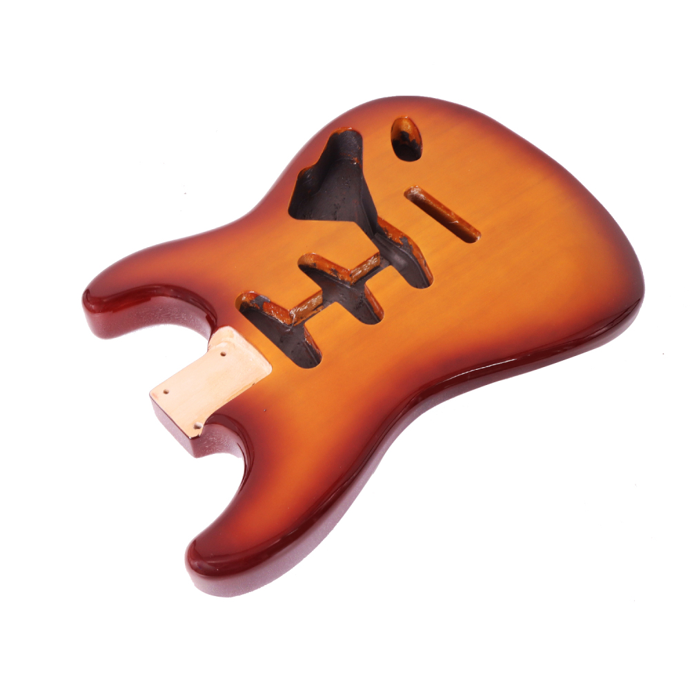 American Alder Electric Guitar Body Stratocaster SSS Tobacco Burst Color