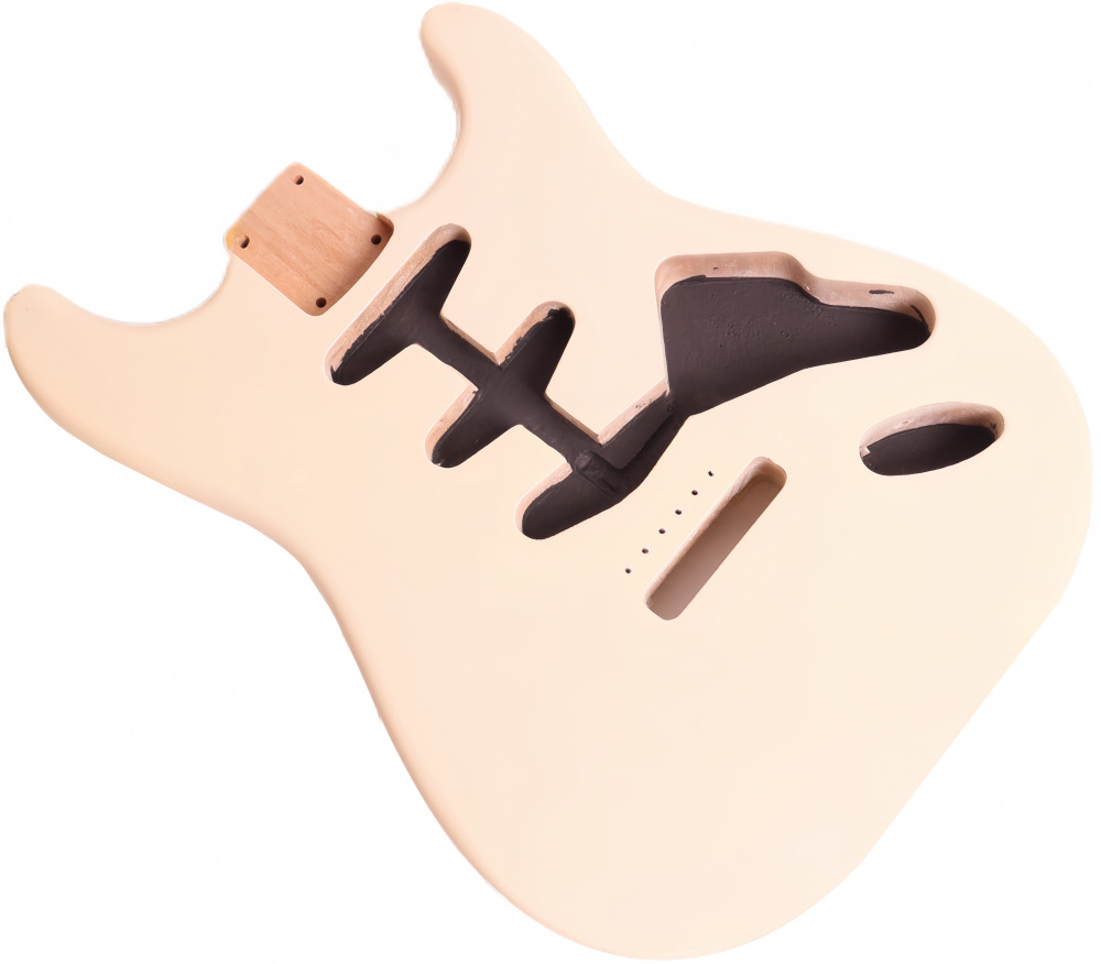 Roasted Poplar Electric Guitar Body Stratocaster SSS Cream Color