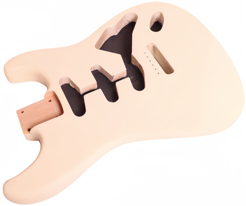 Roasted Poplar Electric Guitar Body Stratocaster SSS Cream Color