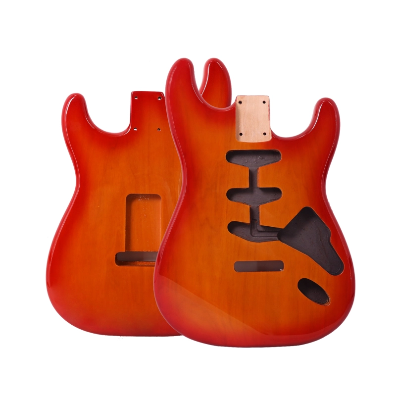 Roasted Poplar Electric Guitar Body Stratocaster SSS Sienna Sunburst Color