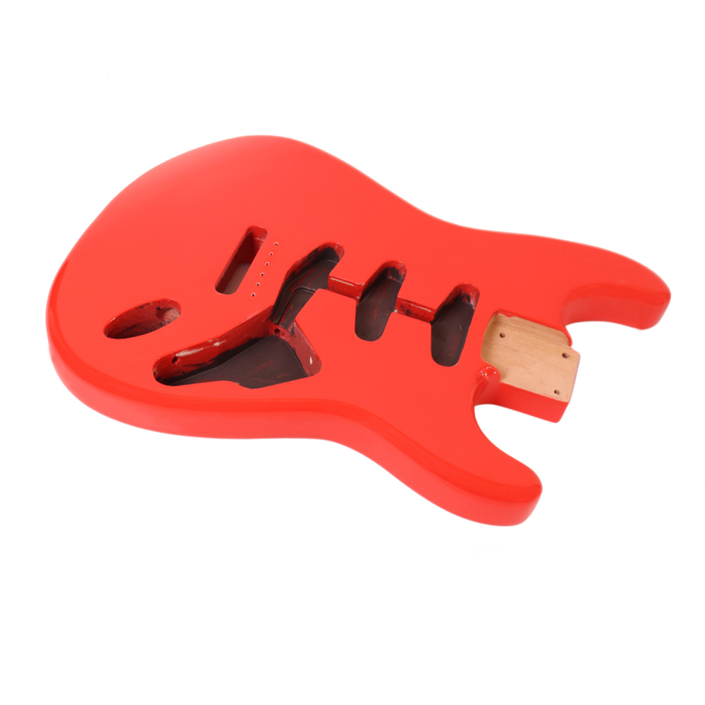 Roasted Poplar Electric Guitar Body Stratocaster SSS Festa Red Color