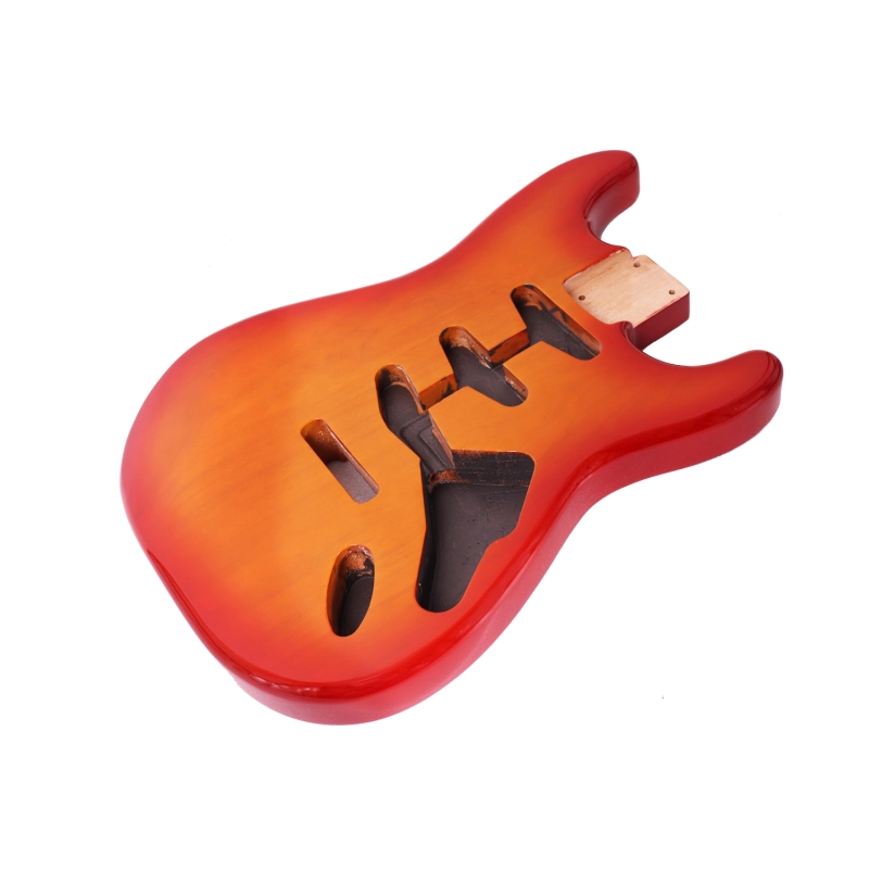 Roasted Poplar Electric Guitar Body Stratocaster SSS Sienna Sunburst Color