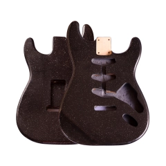 Roasted Poplar Electric Guitar Body Stratocaster SSS Black Sparkle Color