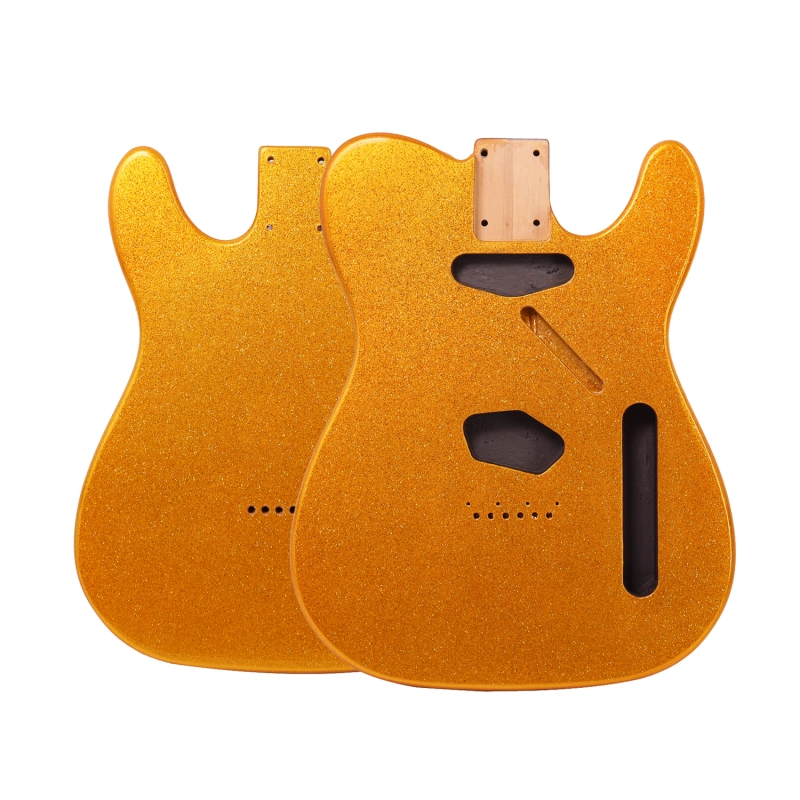 Roasted Poplar Electric Guitar Body Telecaster SS Gold Sparkle Color