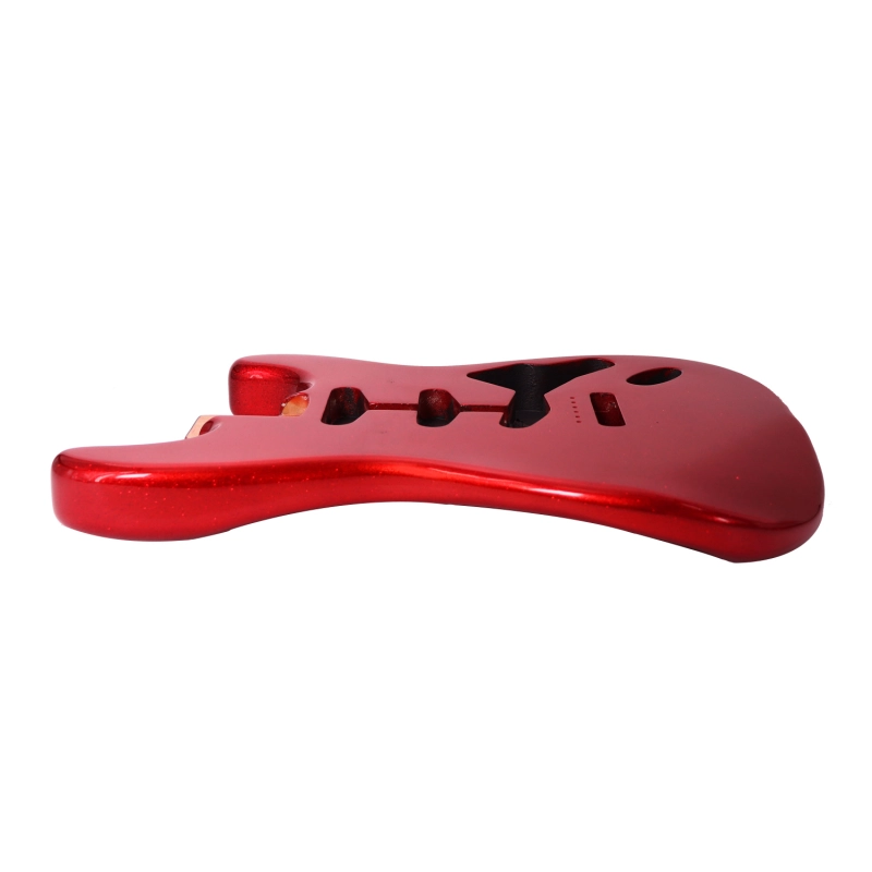 Roasted Poplar Electric Guitar Body Stratocaster SSS Red Sparkle Color