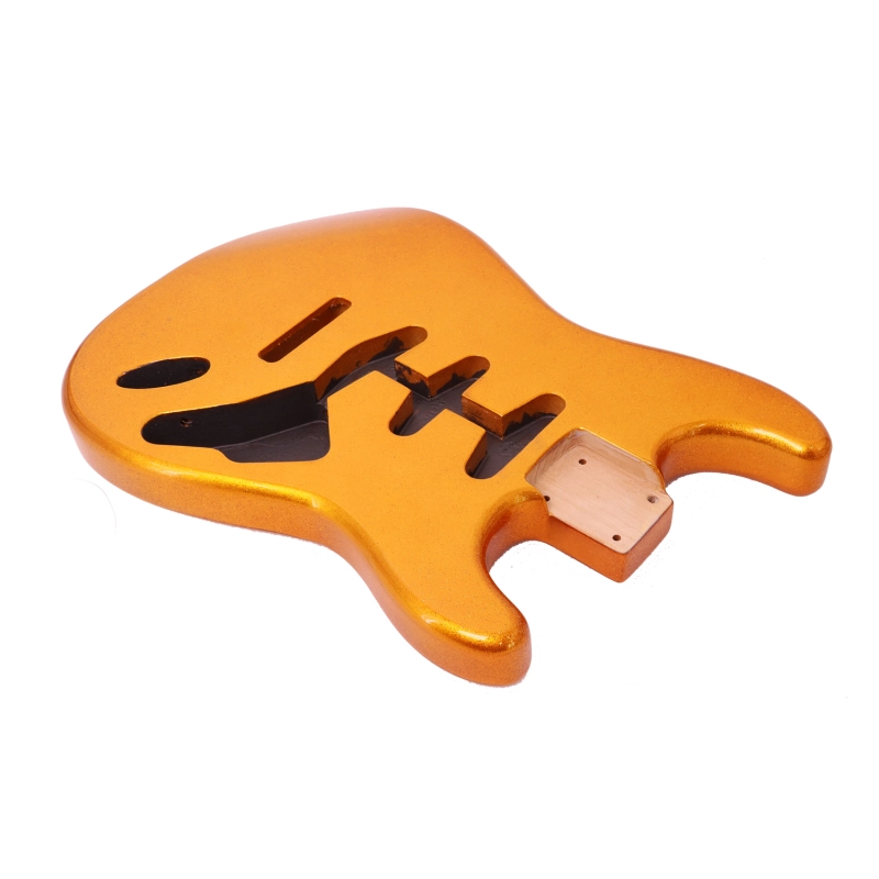 Roasted Poplar Electric Guitar Body Stratocaster SSS Gold Sparkle Color