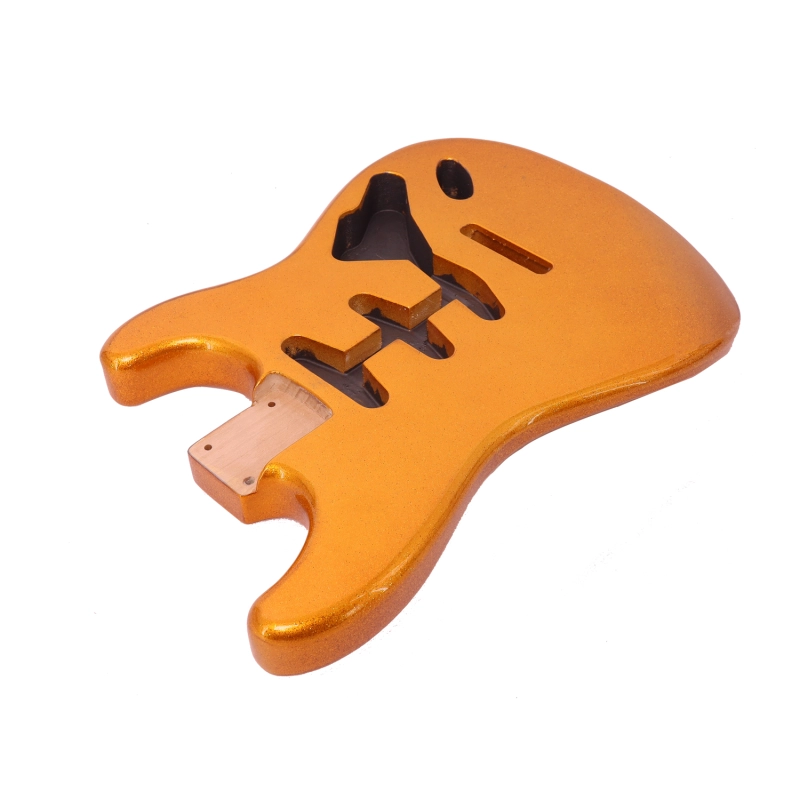 Roasted Poplar Electric Guitar Body Stratocaster SSS Gold Sparkle Color