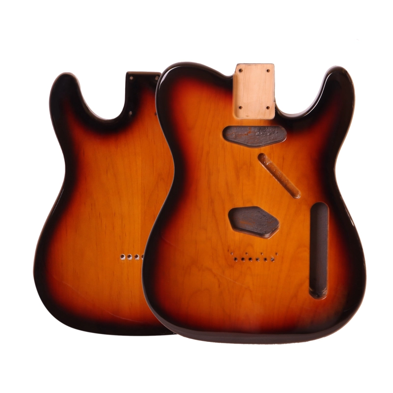 Roasted Poplar Guitar Body Telecaster SS 3 Tune Sunburst Color