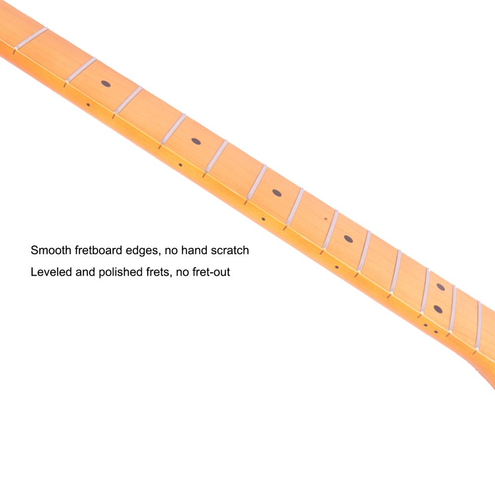 24.75" Scale Length Telecaster Guitar Neck Maple Neck 12" Radius 10 mm Holes 22 Frets Satin Finish