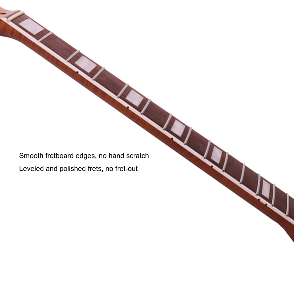 Telecaster  Guitar Neck Rosewood Fretboard Maple Neck 12" Radius 10 mm Holes 22 Frets Gloss Finish Acrylic Block Inlay