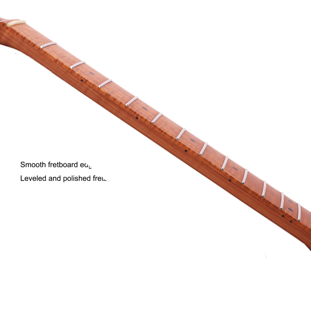 Premium Telecaster Guitar Neck AAAAA Roasted Canadian Flame Maple Fretboard 9.5" Radius 10 mm Holes 22 Frets Satin Finish Master Build