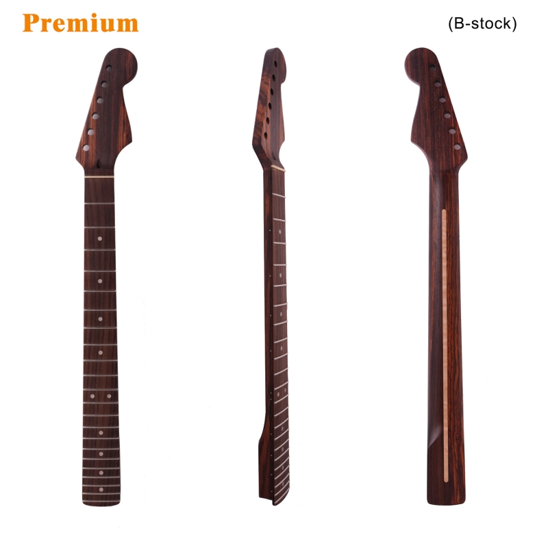 【B-Stock】Premium Stratocaster Quarter Sawn Rosewood Guitar Neck Rosewood Fretboard 9.5" Radius 10 mm Holes 22 Frets Satin Finish Master Build