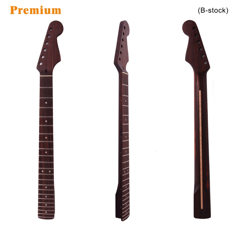 【B-Stock】Premium Stratocaster Quarter Sawn Rosewood Guitar Neck Rosewood Fretboard 9.5" Radius 10 mm Holes 22 Frets Satin Finish Master Build