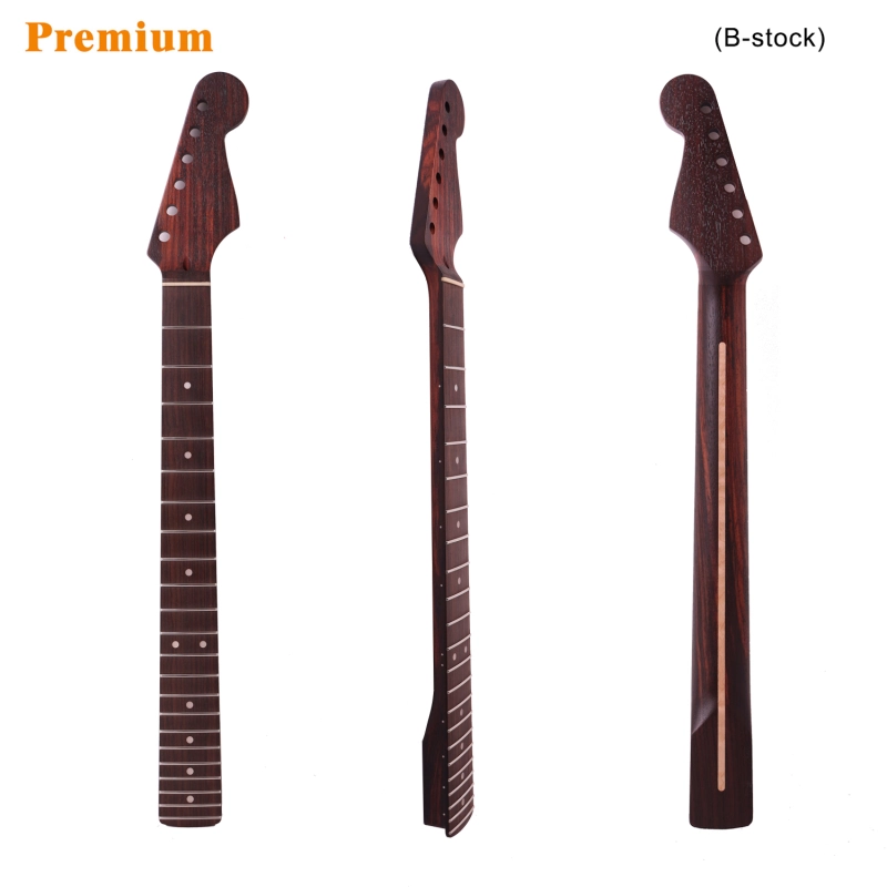【B-Stock】Premium Stratocaster Quarter Sawn Rosewood Guitar Neck Rosewood Fretboard 9.5" Radius 10 mm Holes 22 Frets Satin Finish Master Build