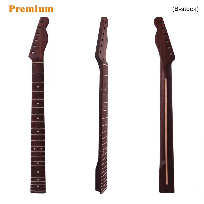 【B-Stock】Premium Telecaster Quarter Sawn Rosewood Guitar Neck Rosewood Fretboard 9.5" Radius 10 mm Holes 22 Frets Satin Finish Master Build