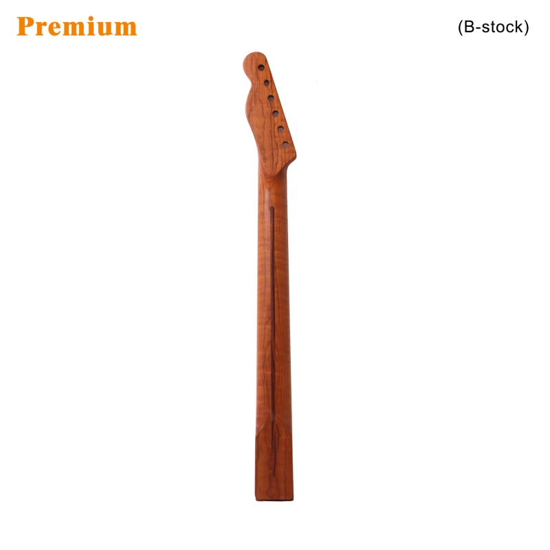 【B-Stock】Premium Telecaster Guitar Neck AAAAA Roasted Canadian Flame Maple Fretboard 9.5" Radius 10 mm Holes 22 Frets Satin Finish Master Build