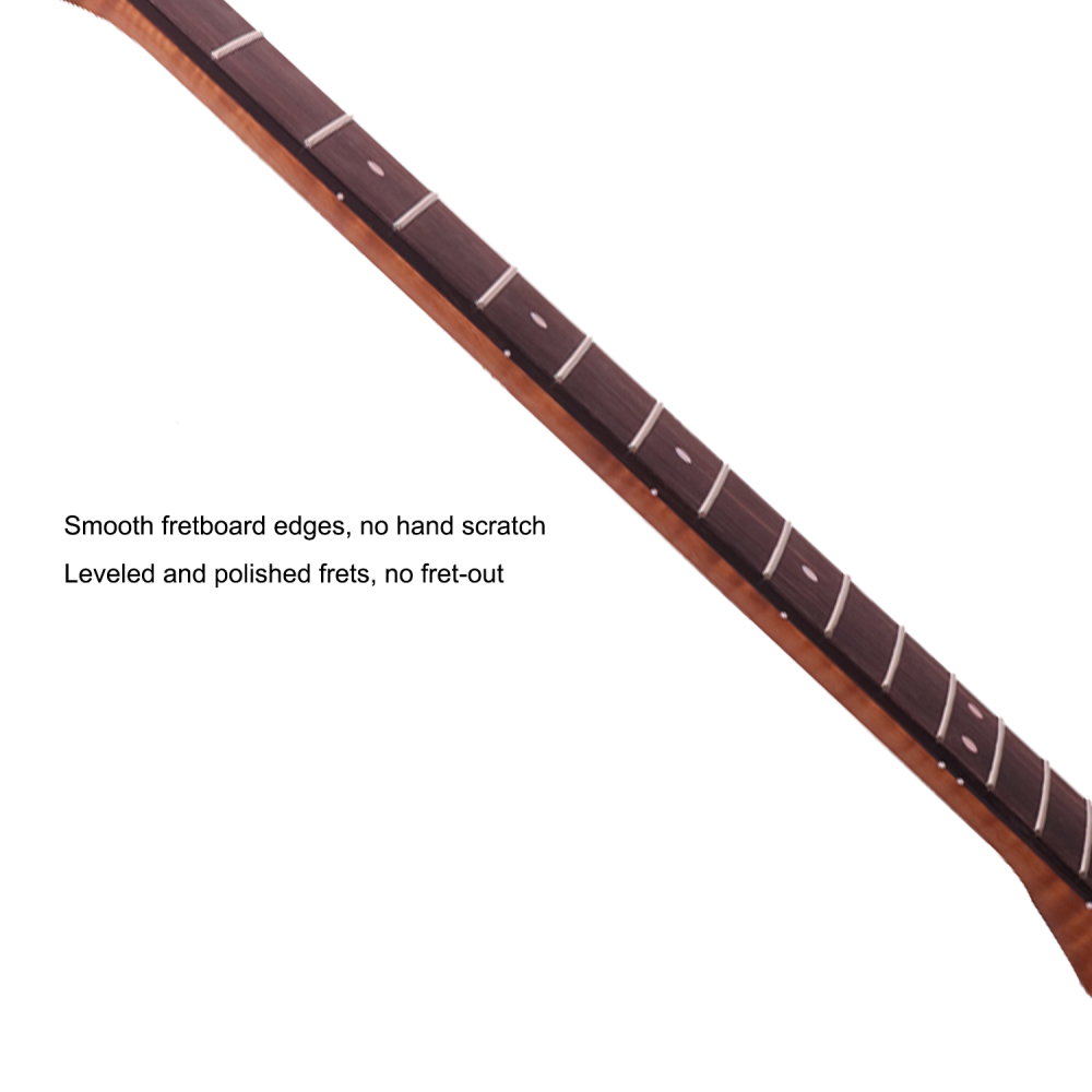 AAAAA Flame Maple Telecaster Guitar Neck Rosewood Fretboard Maple Neck 12 Radius 10 mm Holes 22 Frets Satin Finish