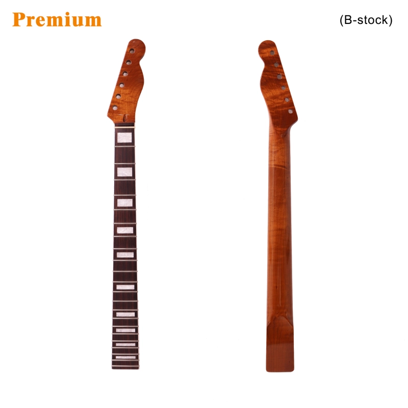 【B-Stock】Telecaster  Guitar Neck Rosewood Fretboard Maple Neck 9.5" Radius 10 mm Holes 22 Frets Gloss Finish Acrylic Block Inlay