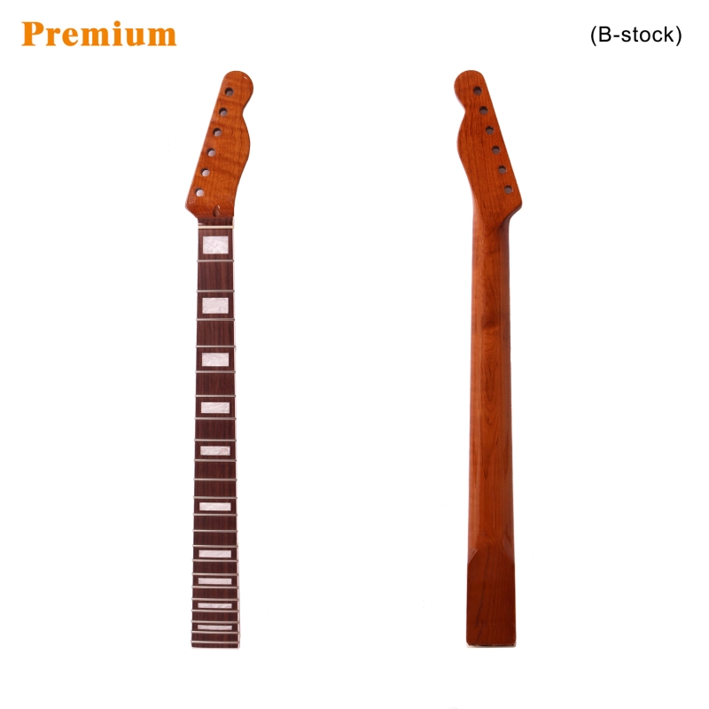 【B-Stock】Telecaster  Guitar Neck Rosewood Fretboard Maple Neck 9.5" Radius 10 mm Holes 22 Frets Gloss Finish Acrylic Block Inlay