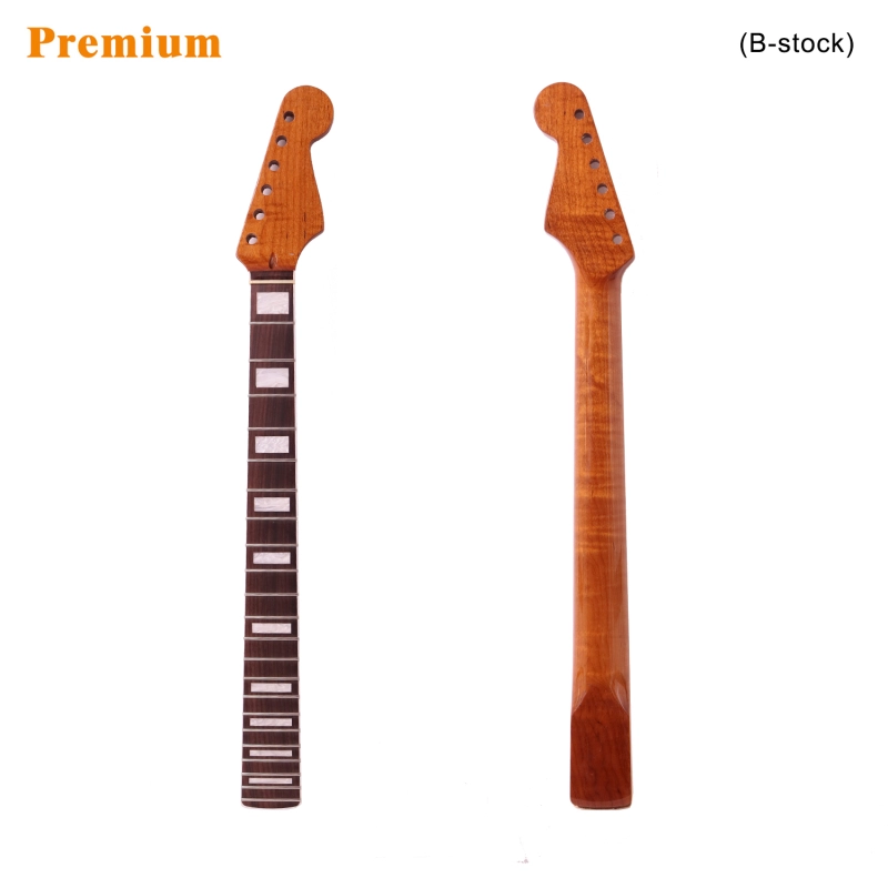 【B-Stock】Stratocaster Guitar Neck Rosewood Fretboard Maple Neck 9.5" Radius 10 mm Holes 22 Frets Gloss Finish Acrylic Block Inlay