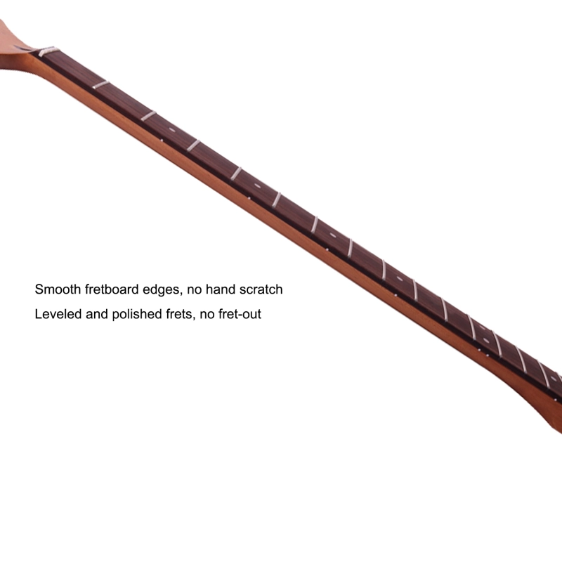 4 Strings Precision Bass Guitar Neck Roasted Maple Neck 12" Radius 18 mm Holes 21 Frets Satin Finish