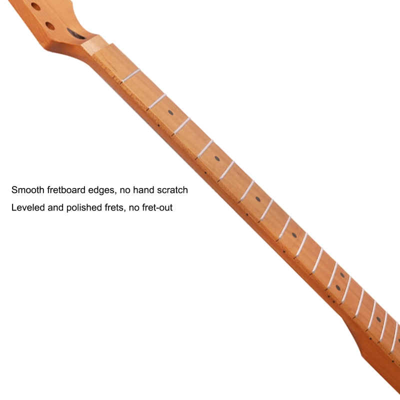 【Floyd Rose Nut】Locking Nut  Stratocaster Guitar Neck Roasted Maple Neck 12" Radius 10 mm Holes 22 Frets Satin Finish