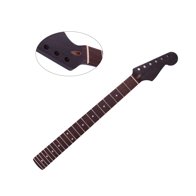 Premium Stratocaster Quarter Sawn Black Wenge Guitar Neck Rosewood Fretboard 9.5" Radius 10 mm Holes 22 Frets Satin Finish Master Build