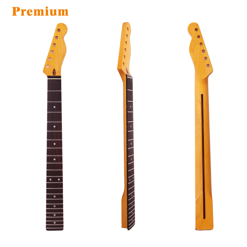 Premium Telecaster Guitar Neck Rosewood Fretboard Maple Neck 9.5" Radius 10 mm Holes 22 Frets Gloss Finish