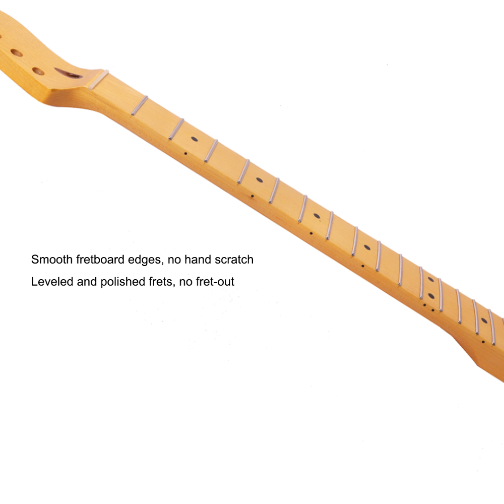 Premium Telecaster Guitar Neck Maple Neck 9.5" Radius 10 mm Holes 22 Frets Satin Finish