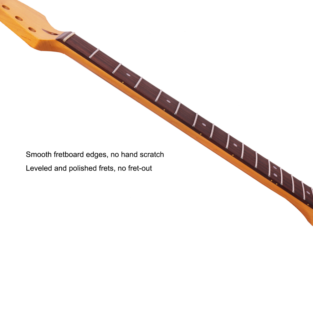 Premium Stratocaster Guitar Neck Rosewood Fretboard Maple Neck 9.5" Radius 10 mm Holes 22 Frets Satin Finish
