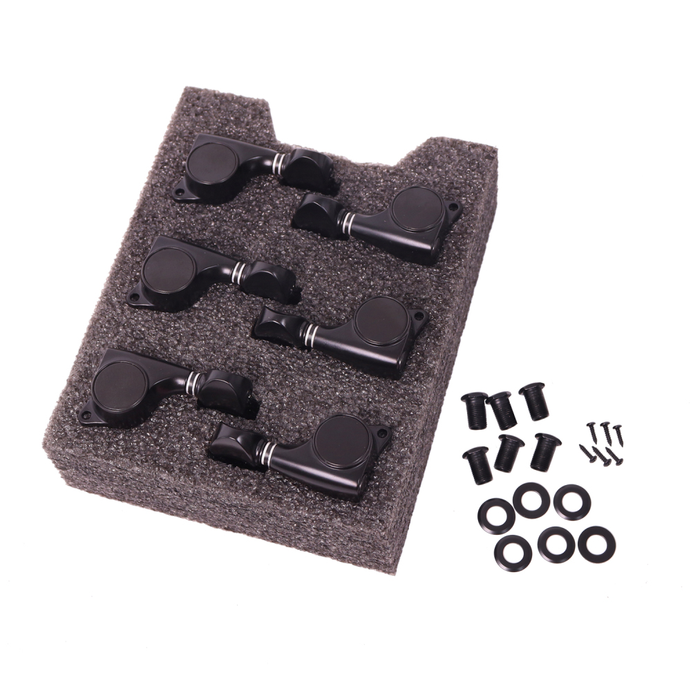 6R Locking Machine Heads Black Finish
