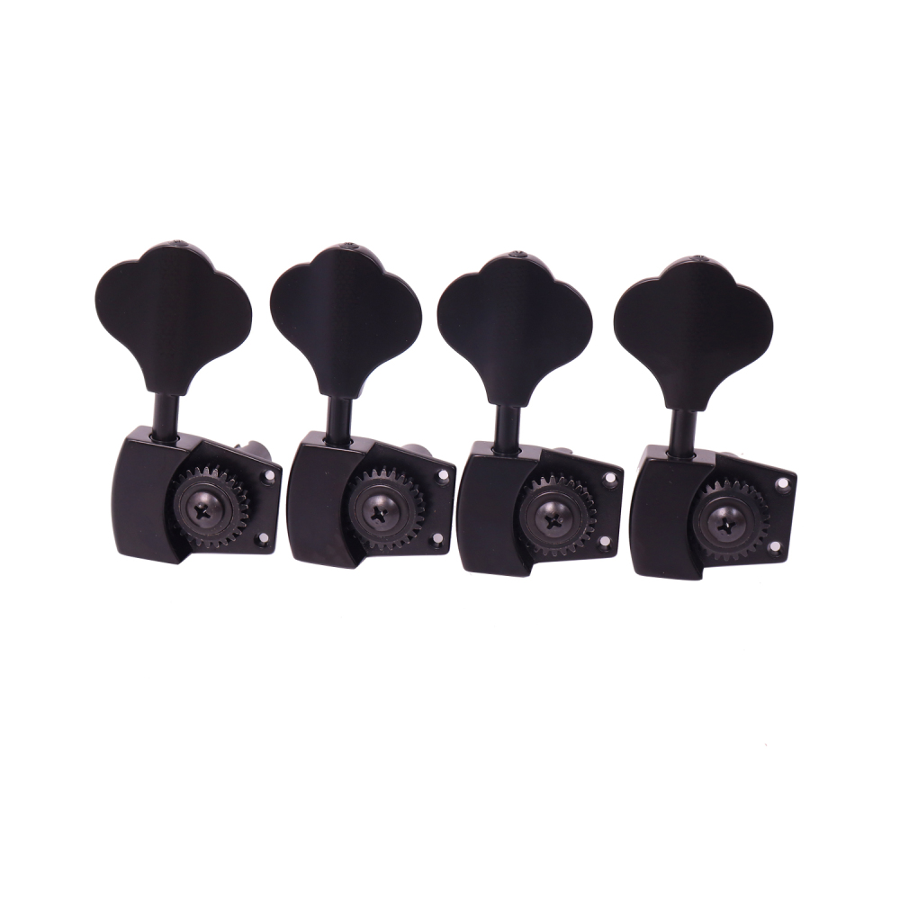 Bass Tuners 4 Right Handed - 1:26 Ratio Open Gear Tuning Key Pegs Machine Head Black Finish