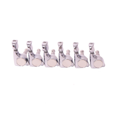 Tuners 6 Right Handed - 1:18 Ratio Tuning Key Pegs Machine Heads with Oval Knob Chrome Finish