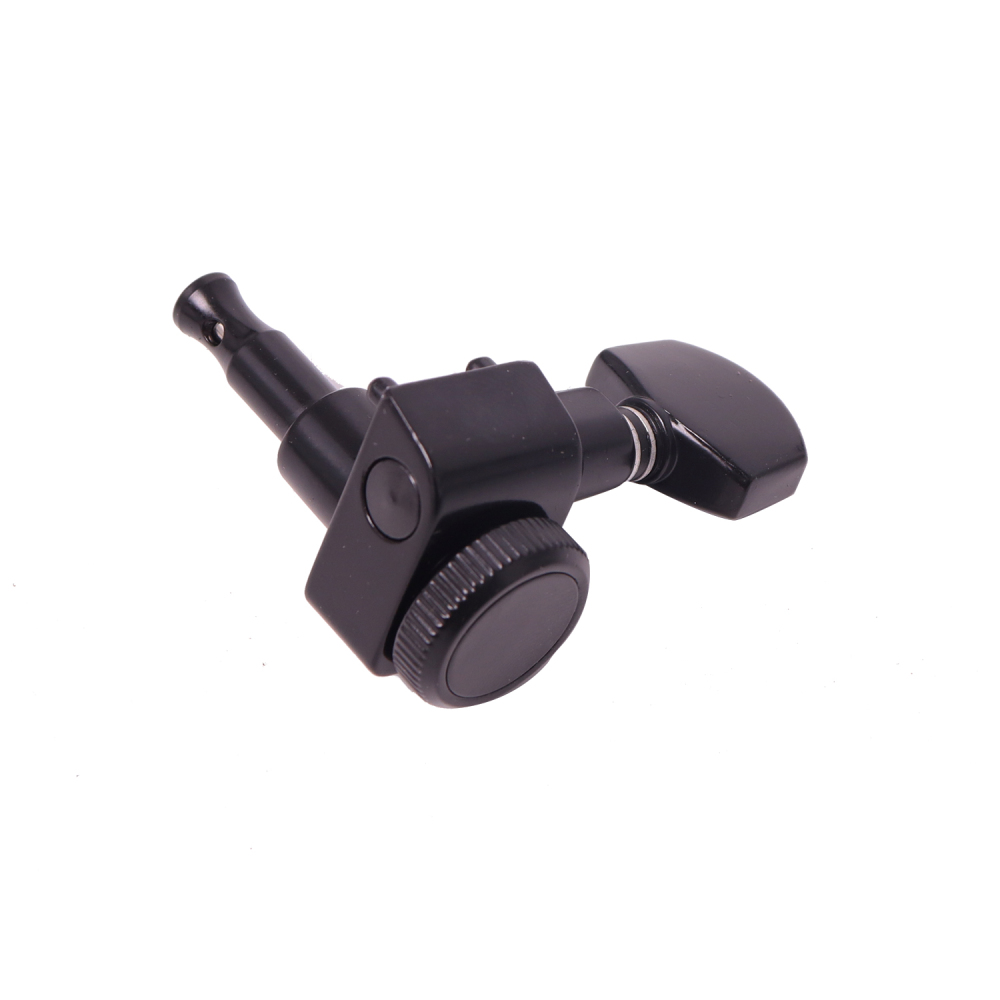 Tuners 6 Right Handed - 1:18 Ratio Tuning Key Pegs Machine Heads with Hexagonal Knob Black Finish