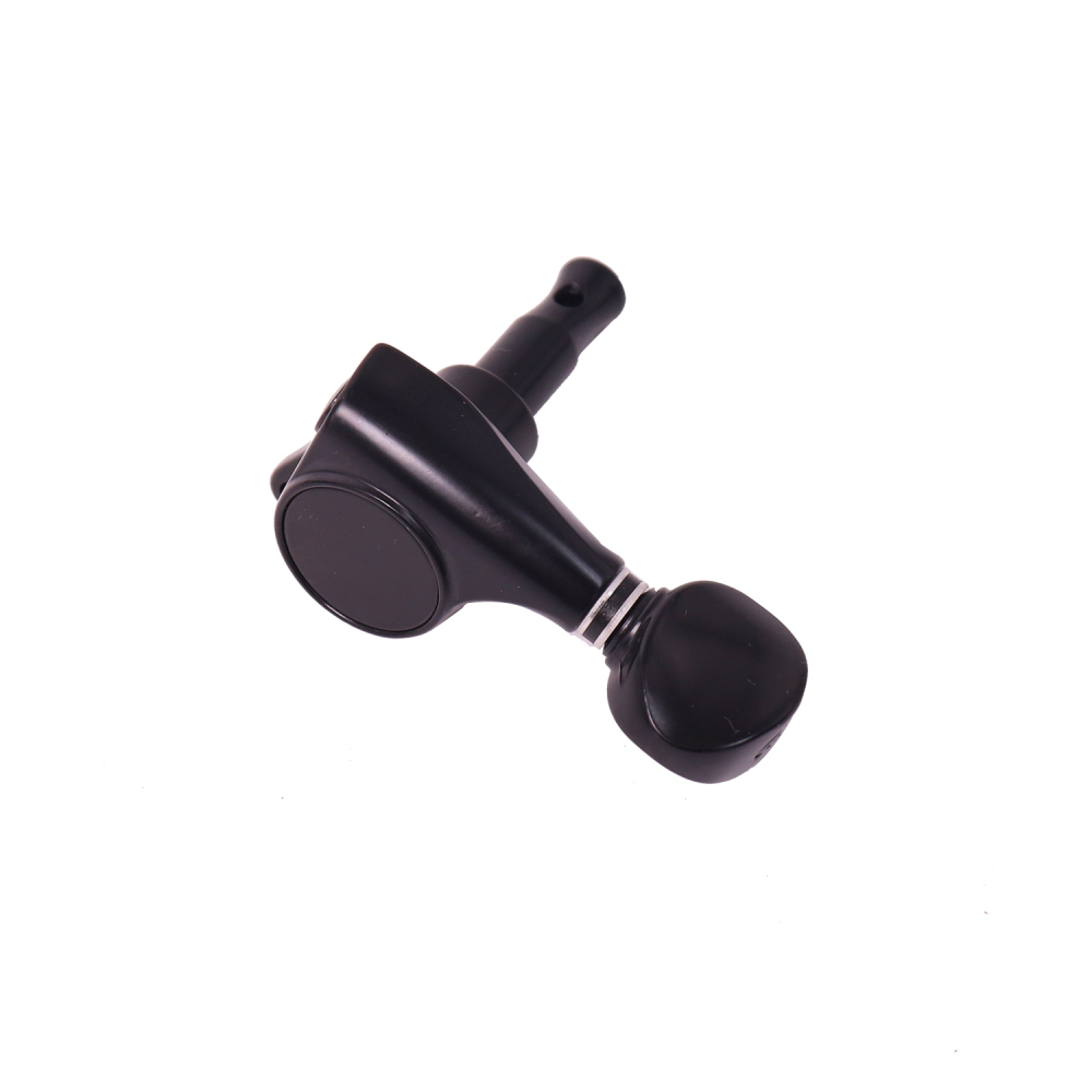 Tuners 6 Right Handed - 1:18 Ratio Tuning Key Pegs Machine Heads with Oval Knob Black Finish