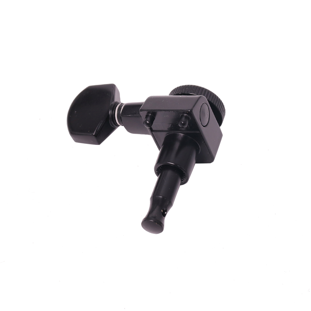Tuners 6 Right Handed - 1:18 Ratio Tuning Key Pegs Machine Heads with Hexagonal Knob Black Finish
