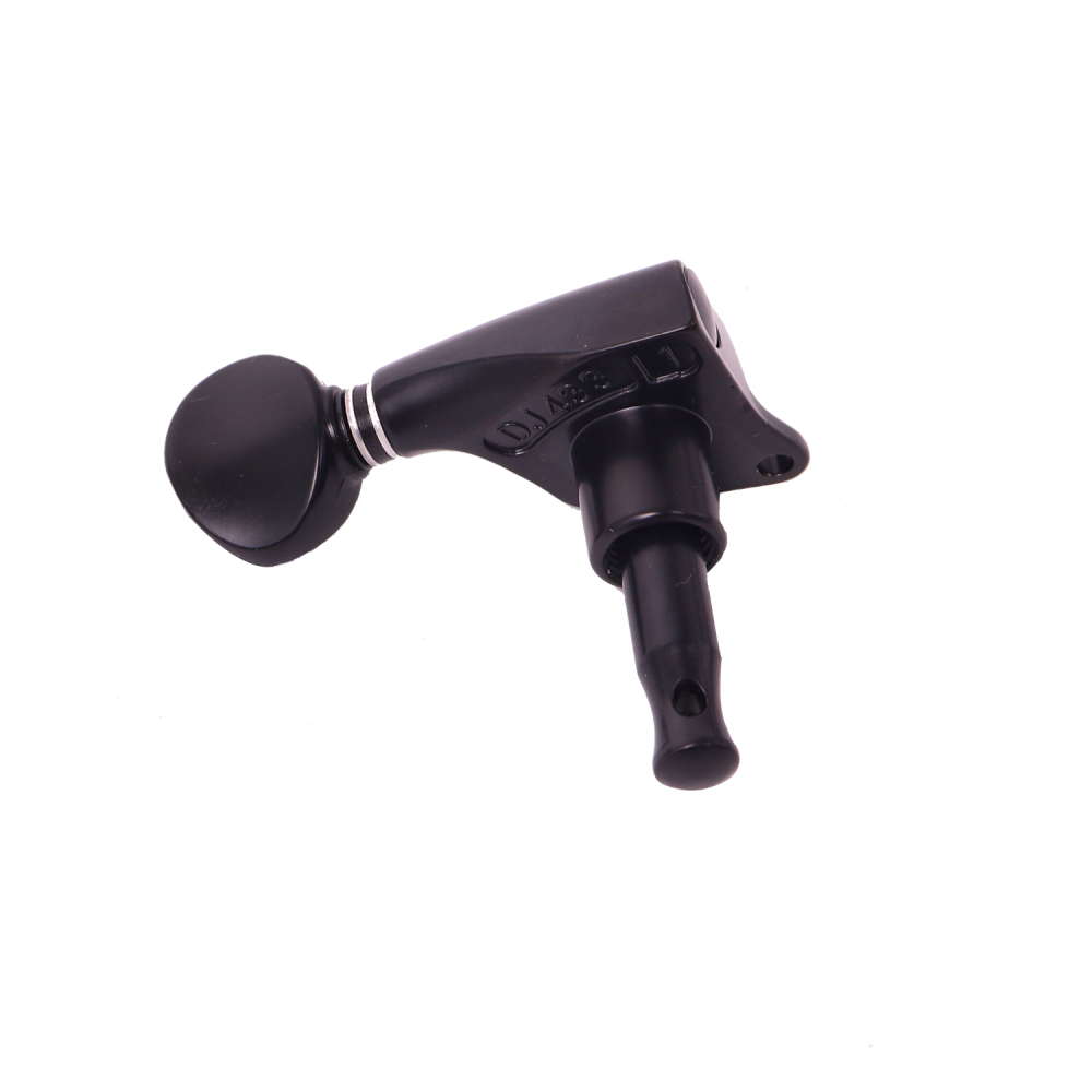 Tuners 6 Right Handed - 1:18 Ratio Tuning Key Pegs Machine Heads with Oval Knob Black Finish
