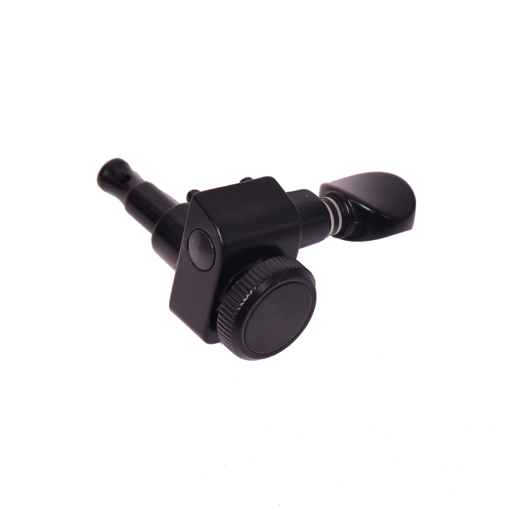 Tuners 6 Right Handed - 1:18 Ratio Tuning Key Pegs Machine Heads with Oval Knob Black Finish