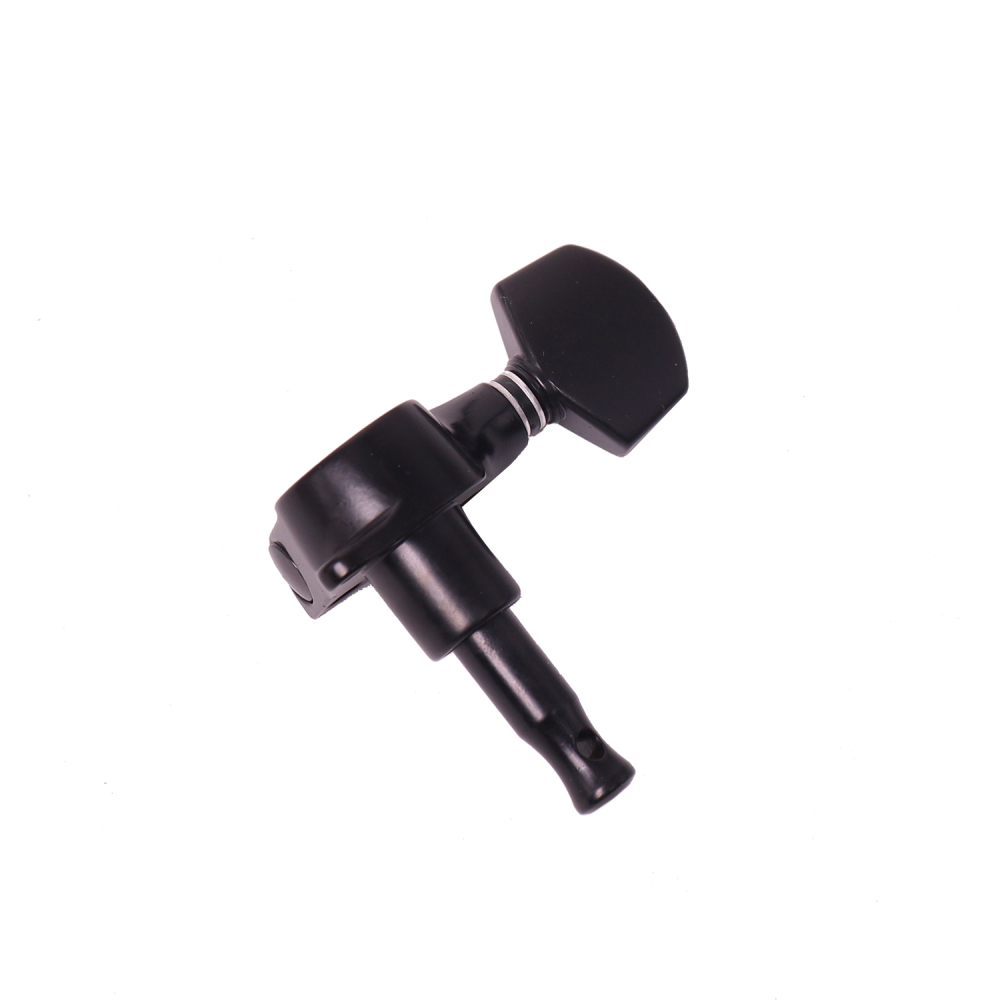 Tuners 6 Right Handed - 1:18 Ratio Tuning Key Pegs Machine Heads with Hexagonal Knob Black Finish