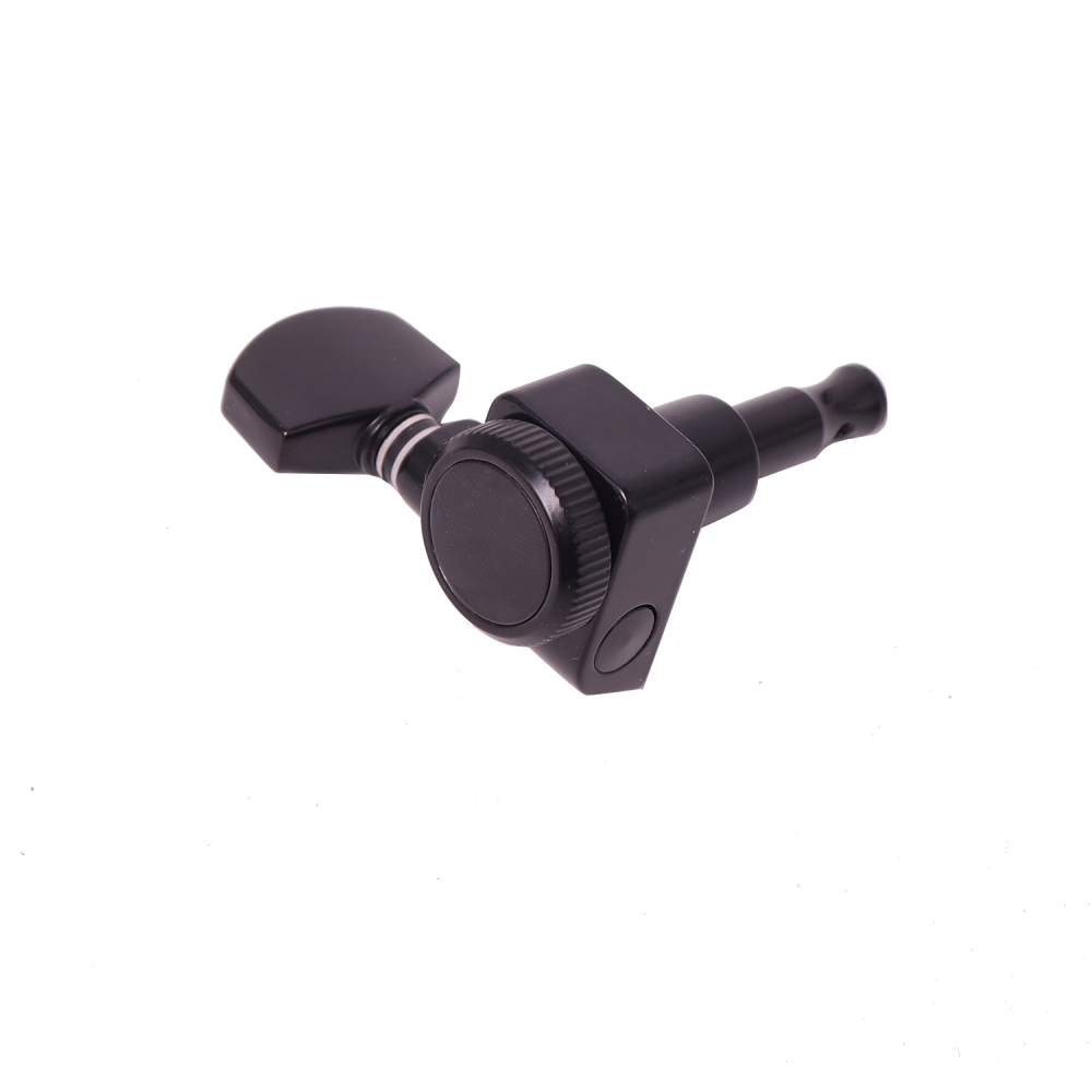 Tuners 6 Right Handed - 1:18 Ratio Tuning Key Pegs Machine Heads with Hexagonal Knob Black Finish
