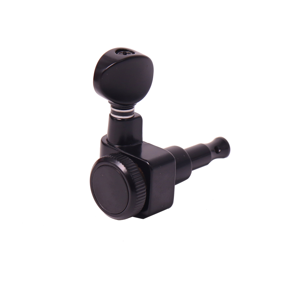 Tuners 6 Right Handed - 1:18 Ratio Tuning Key Pegs Machine Heads with Oval Knob Black Finish