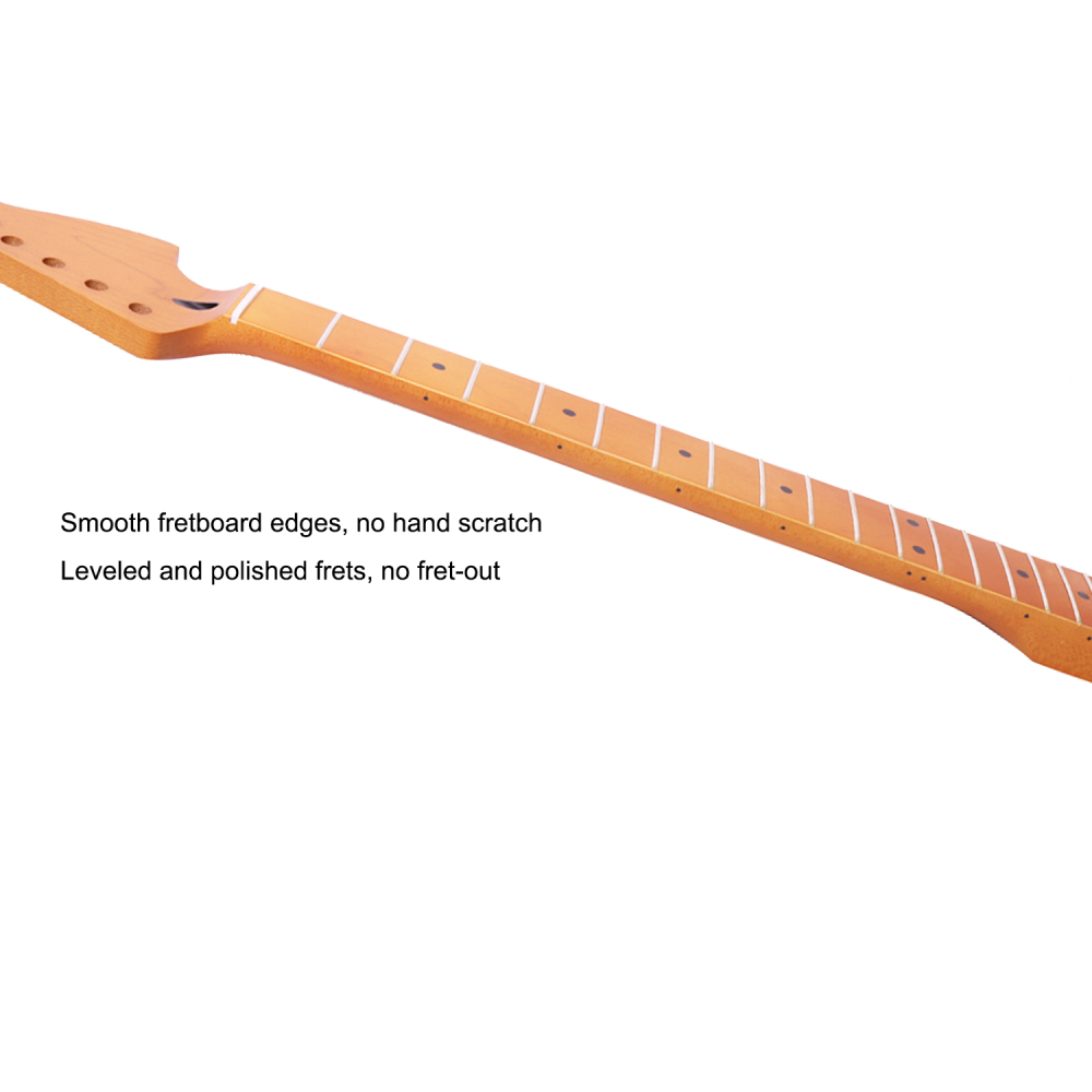 1970 Big Headstock Stratocaster Canadian Maple Neck 12" Radius 10 mm Holes 22 Frets Satin Finish